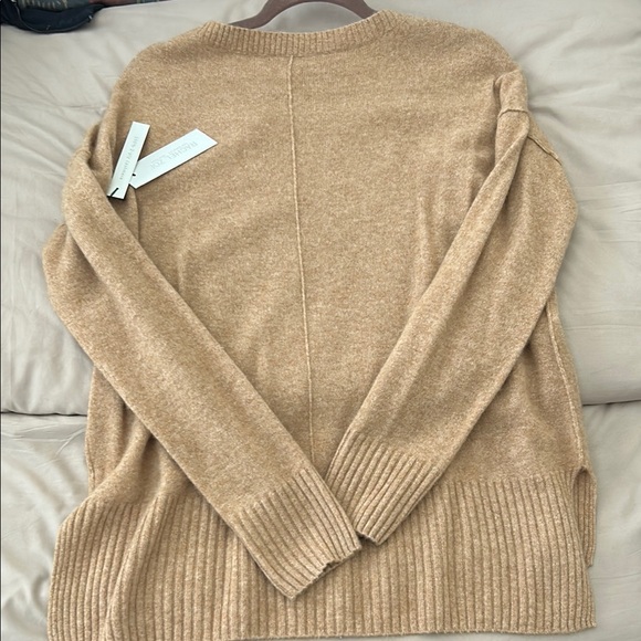Rachel Zoe Tan Crew Neck Cashmere Sweater - Picture 2 of 3